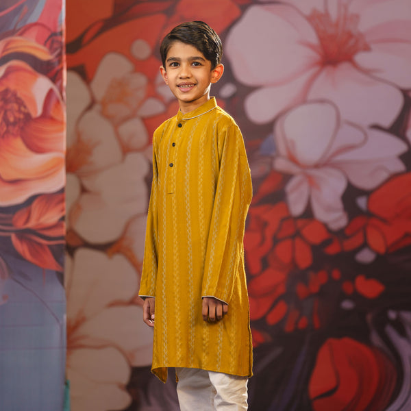 Boys Yellow Ochre Panjabi