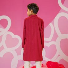 Load image into Gallery viewer, BOYS BASIC PANJABI-RED
