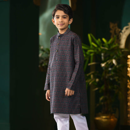 BOYS BASIC PANJABI-BLACK
