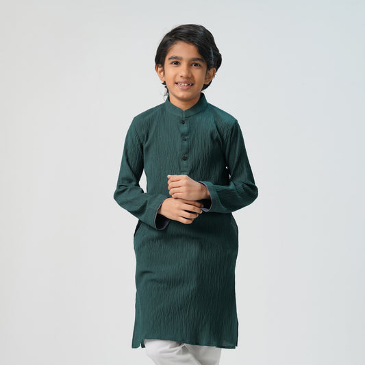 Boys Basic Deep Green Panjabi