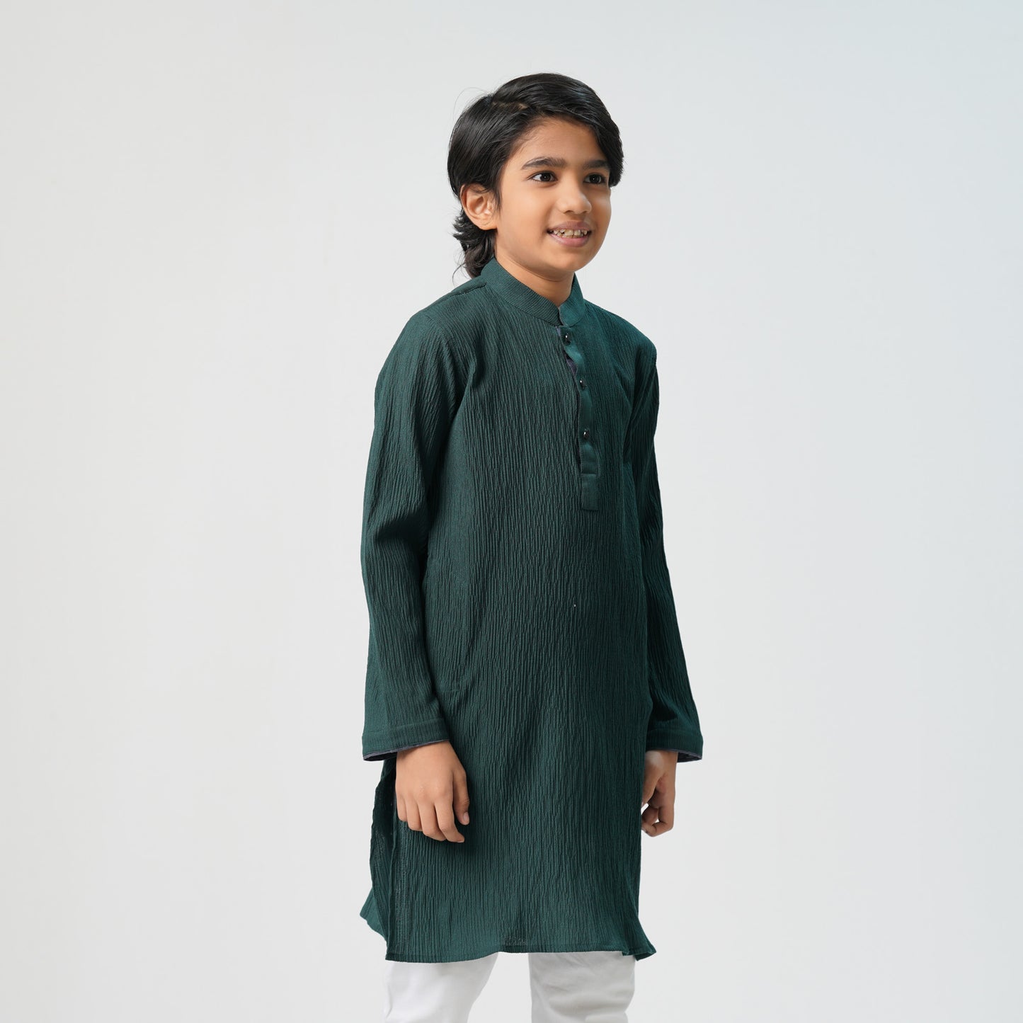 Boys Basic Deep Green Panjabi