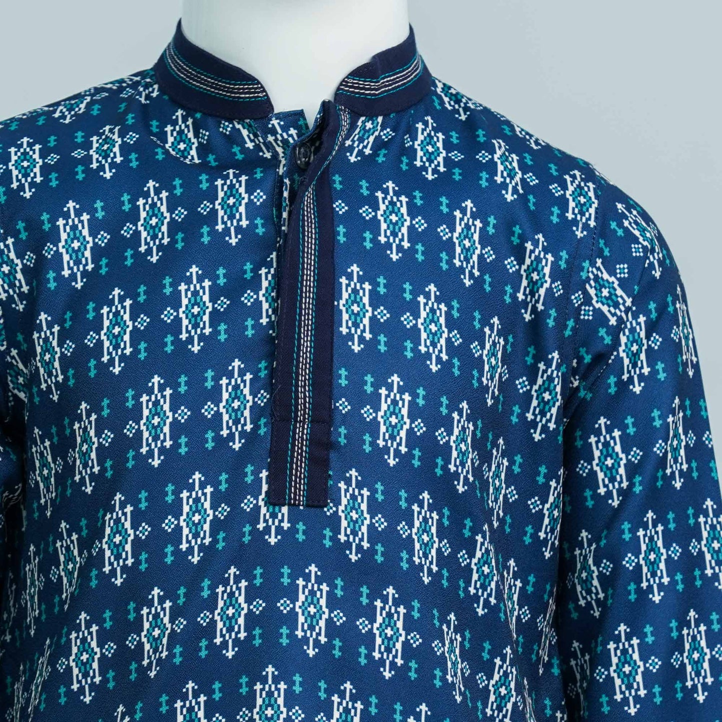 Boys Basic Teal Panjabi