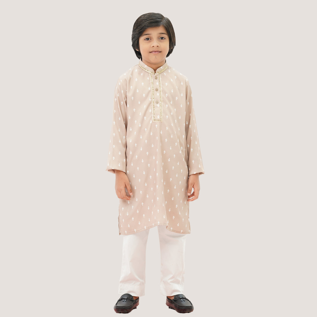Boys' Beige Panjabi