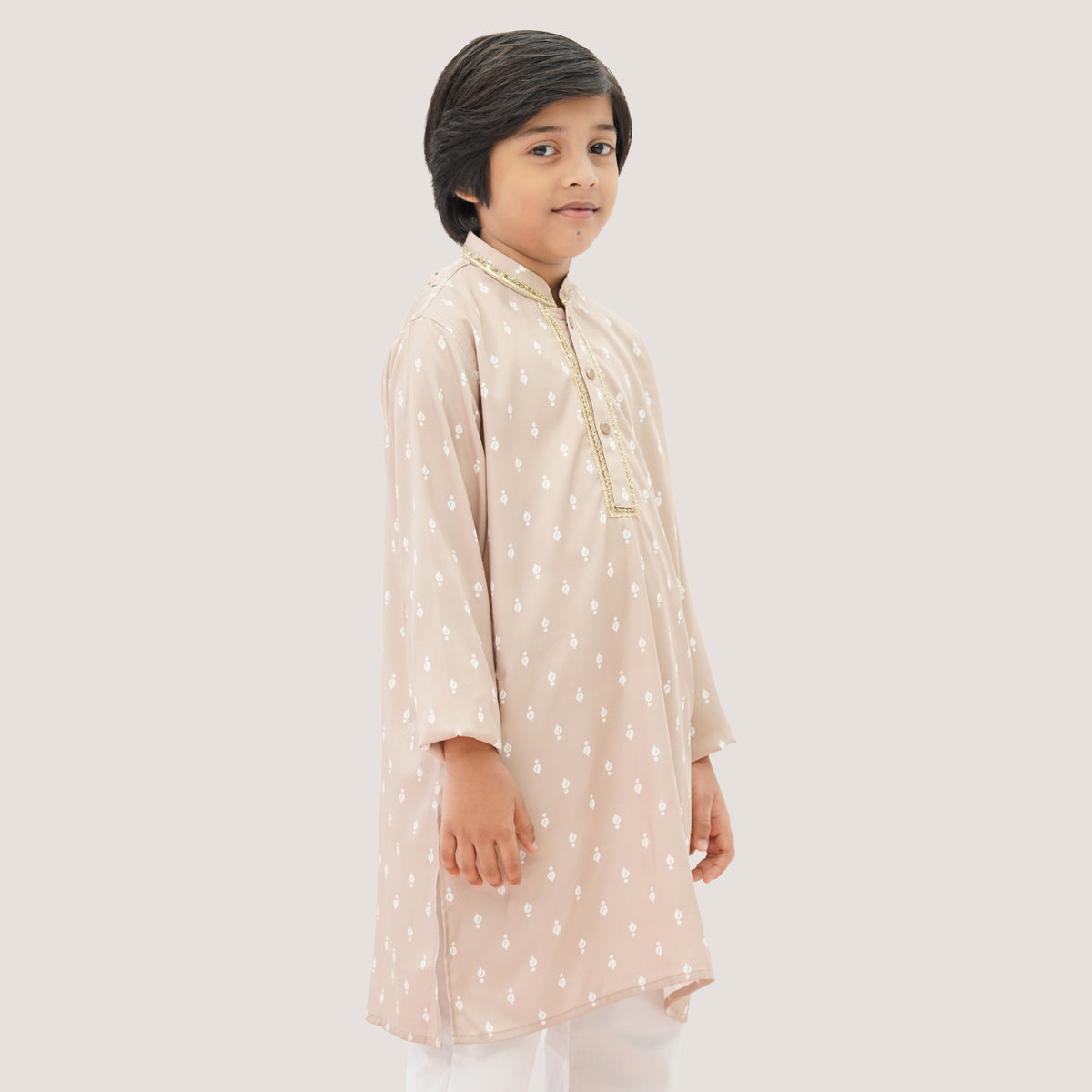 Boys' Beige Panjabi
