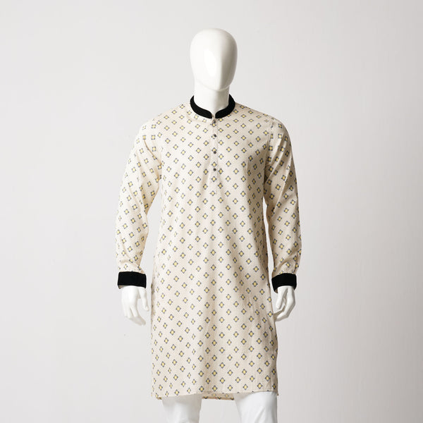 MENS PANJABI-OFF WHITE