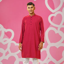 Load image into Gallery viewer, MENS BASIC PANJABI-RED
