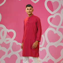 Load image into Gallery viewer, MENS BASIC PANJABI-RED
