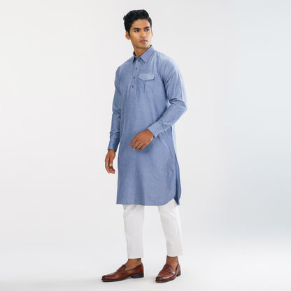 Mens Denim Panjabi