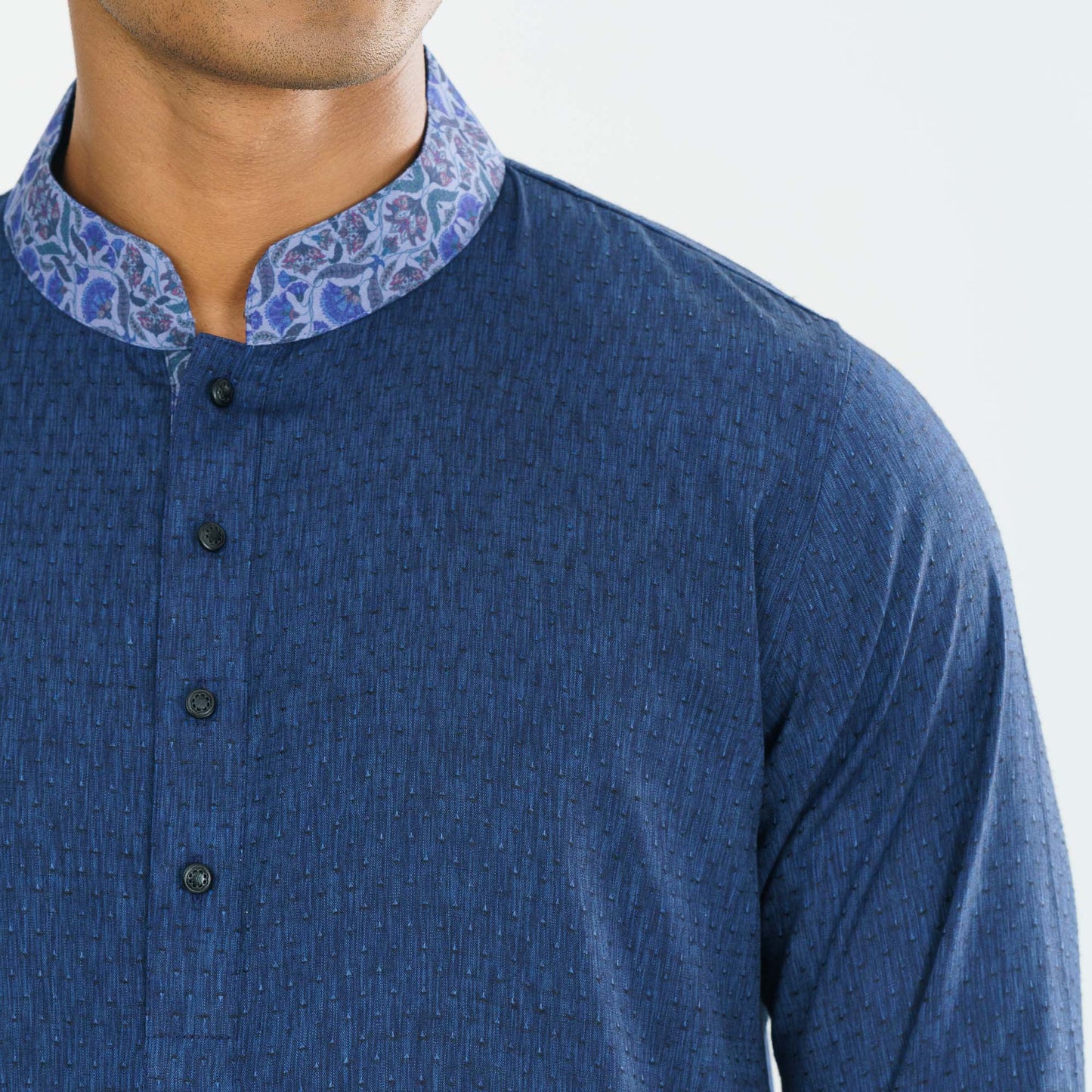 Mens Navy Basic Panjabi