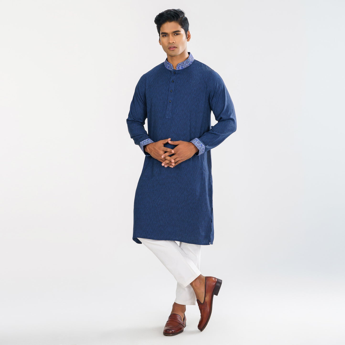 Mens Navy Basic Panjabi