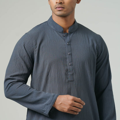 Mens Basic Grey Panjabi