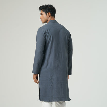 Mens Basic Grey Panjabi