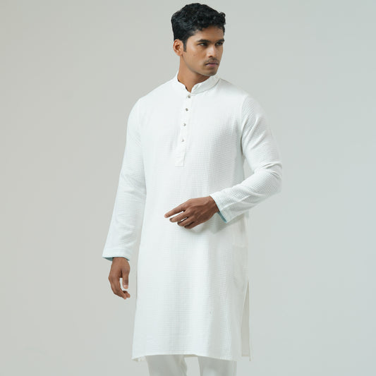 Mens White Panjabi