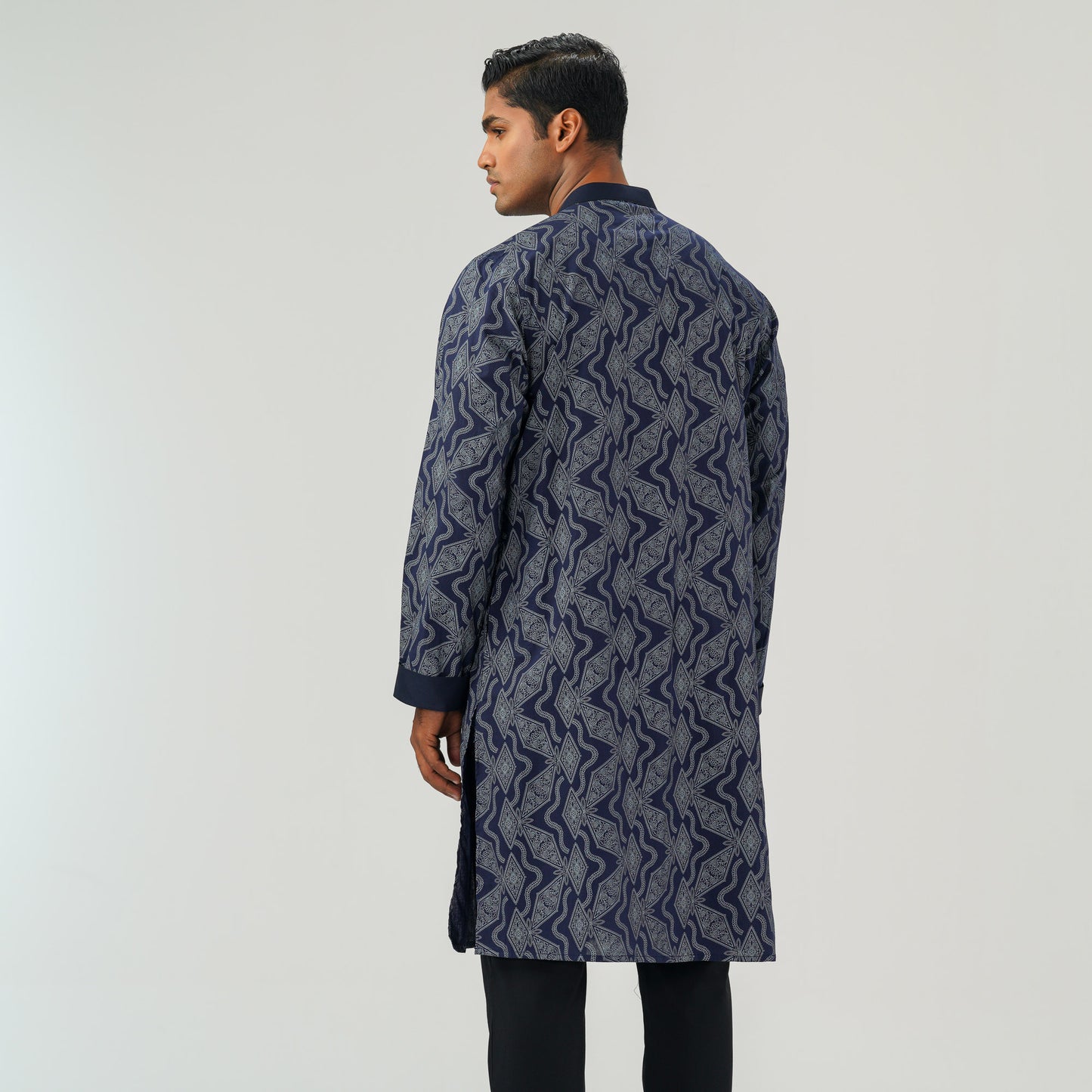 Mens Navy Blue Panjabi