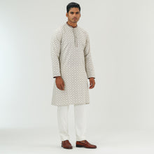 Load image into Gallery viewer, Mens Cream Slim Fit Panjabi
