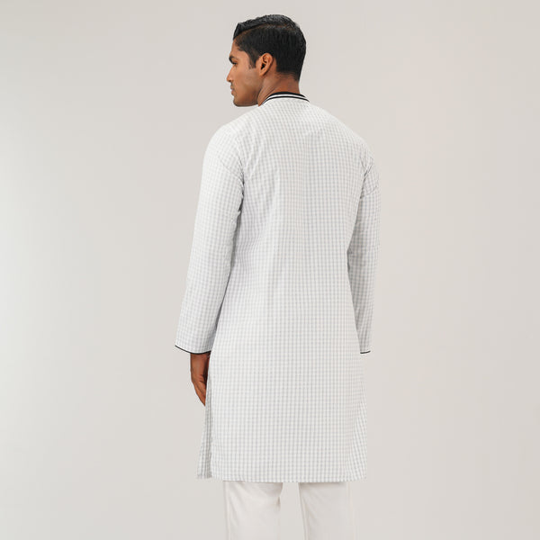 Mens White Slim Fit Panjabi