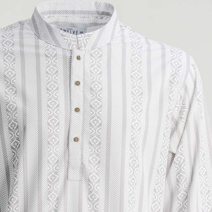 Mens Basic White Panjabi