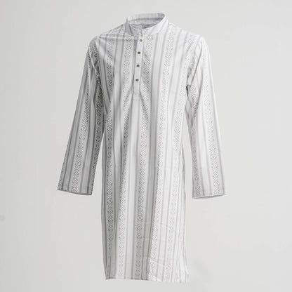 Mens Basic White Panjabi