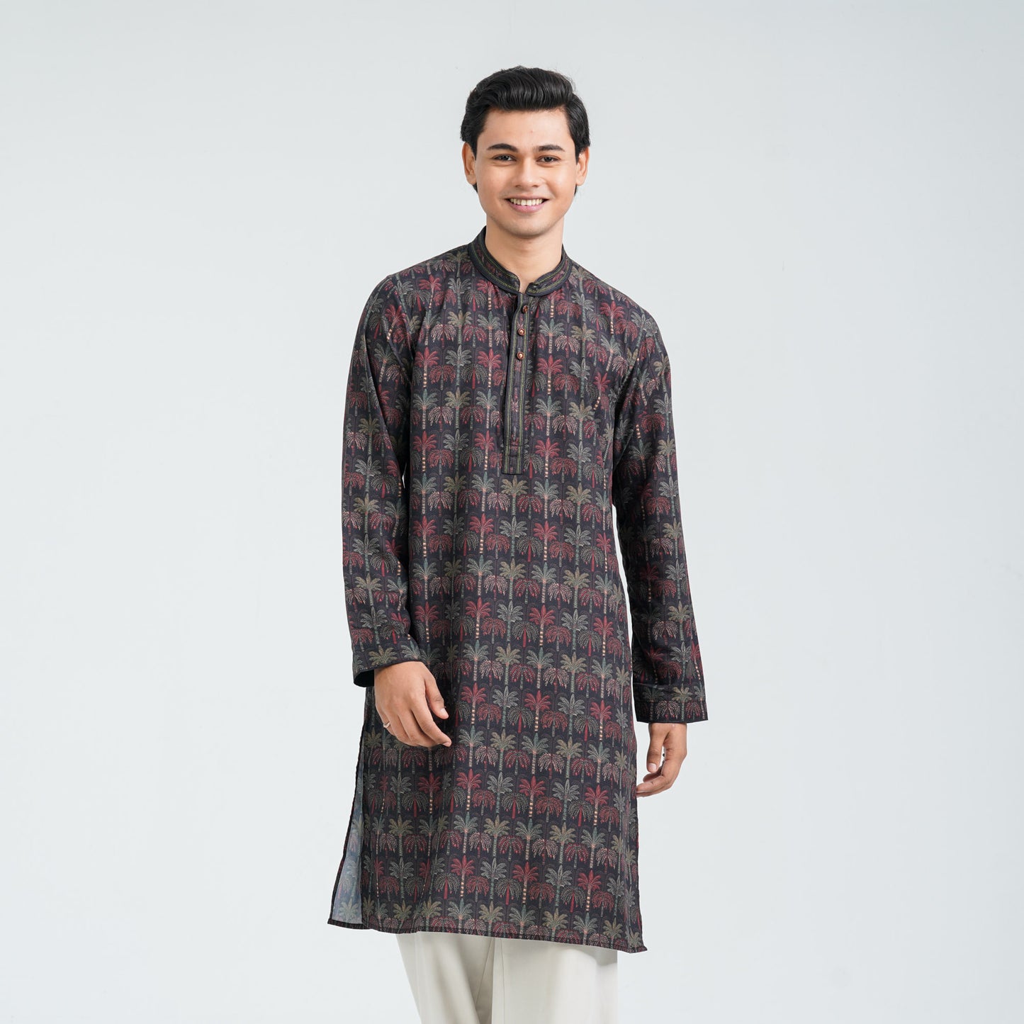 Men’s Black Digital Printed Torray Panjabi