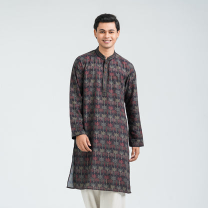 Men’s Black Digital Printed Torray Panjabi