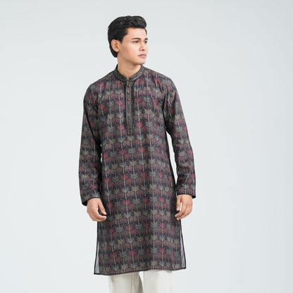 Men’s Black Digital Printed Torray Panjabi