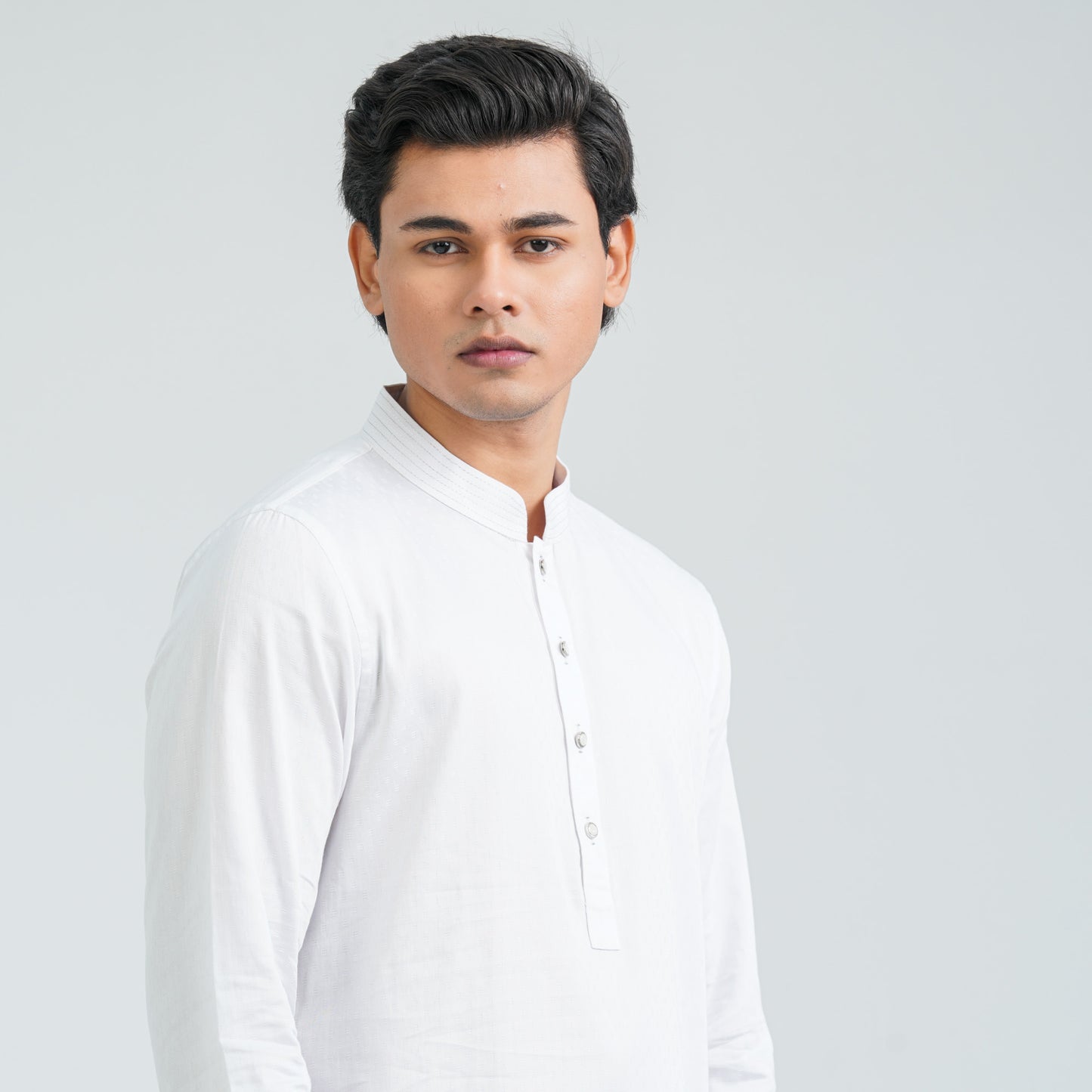 Men’s White Viscose Basic Panjabi