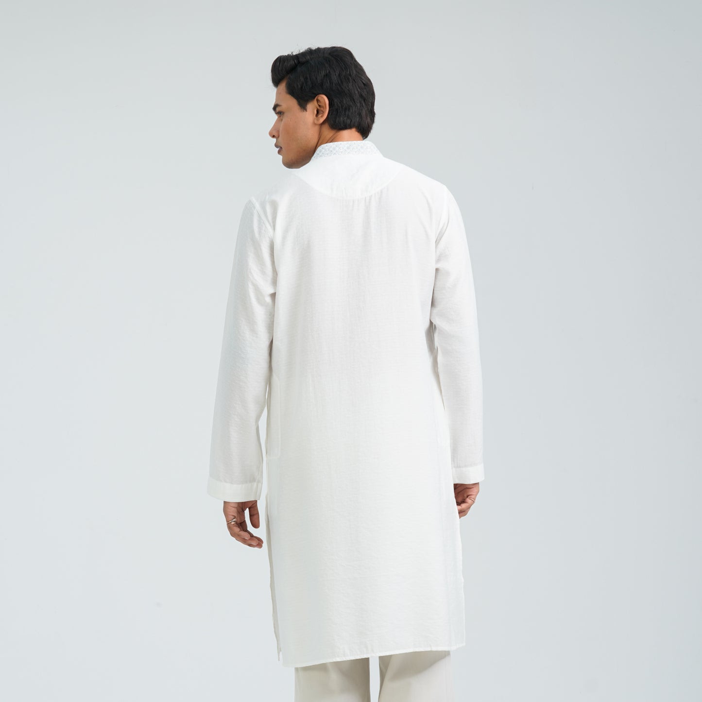 Men’s White Cotton Panjabi