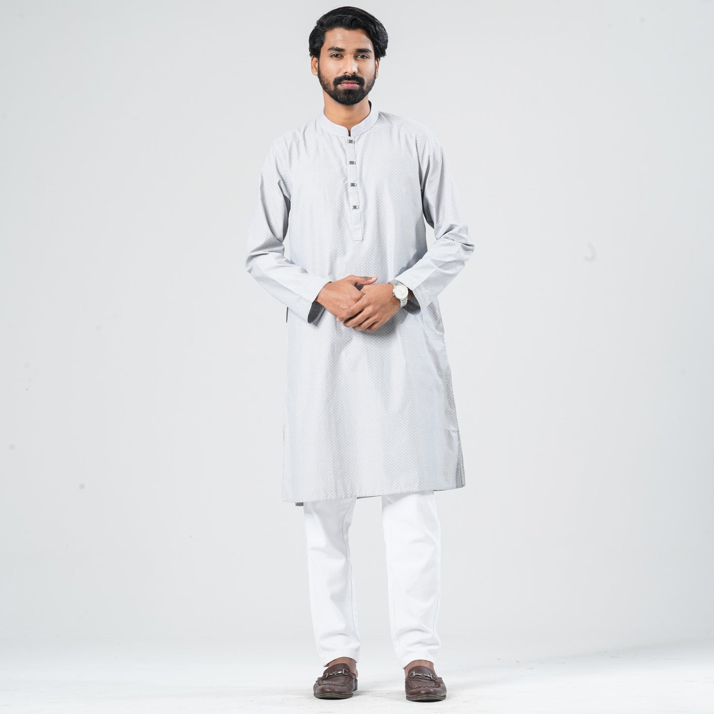 Men's Navy Shirting Panjabi