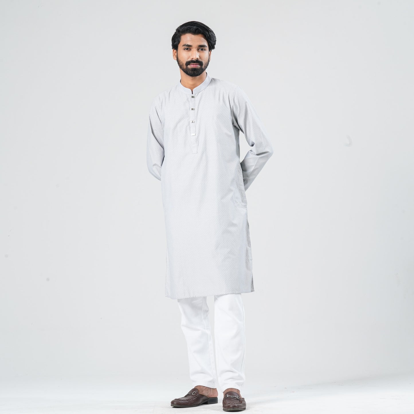 Men's Navy Shirting Panjabi