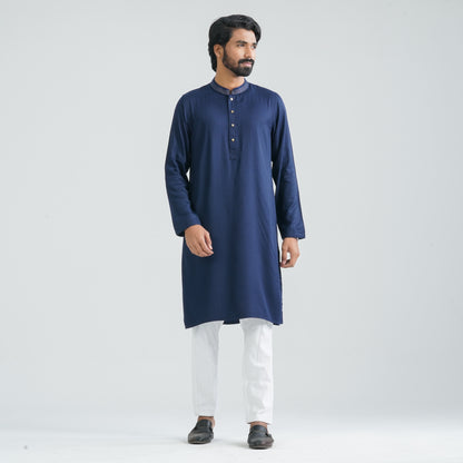 Men's Navy Blue Panjabi