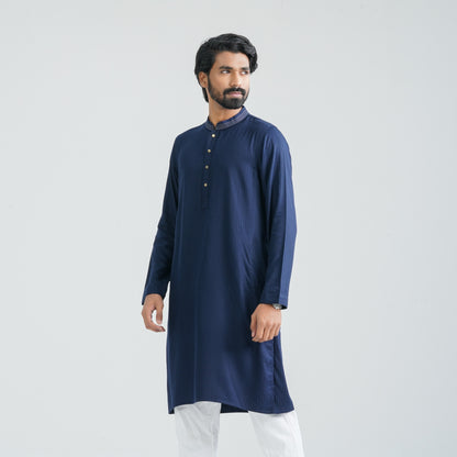 Men's Navy Blue Panjabi