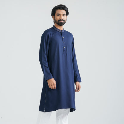 Men's Navy Blue Panjabi