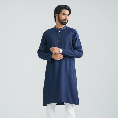 Men's Navy Blue Panjabi