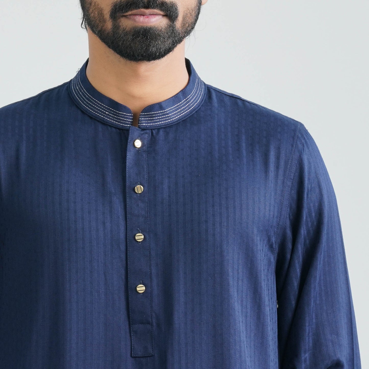 Men's Navy Blue Panjabi