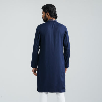Men's Navy Blue Panjabi
