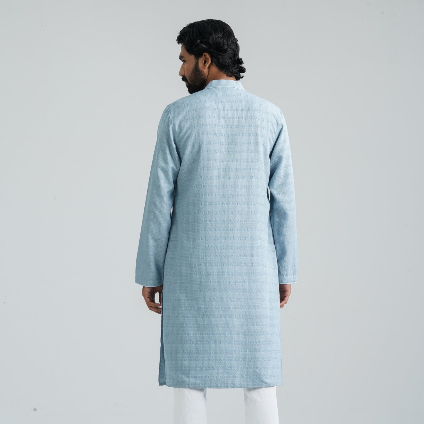 Men’s Sky Blue Cotton Panjabi