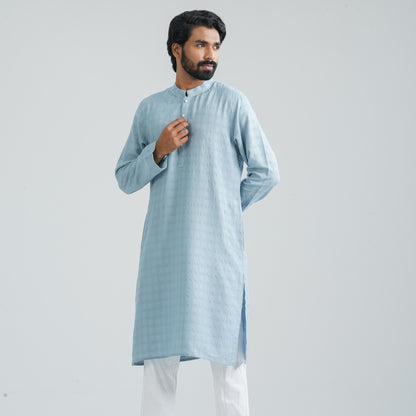 Men’s Sky Blue Cotton Panjabi