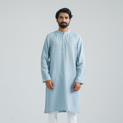 Men’s Sky Blue Cotton Panjabi