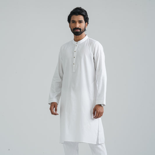 Men's Basic White Panjabi