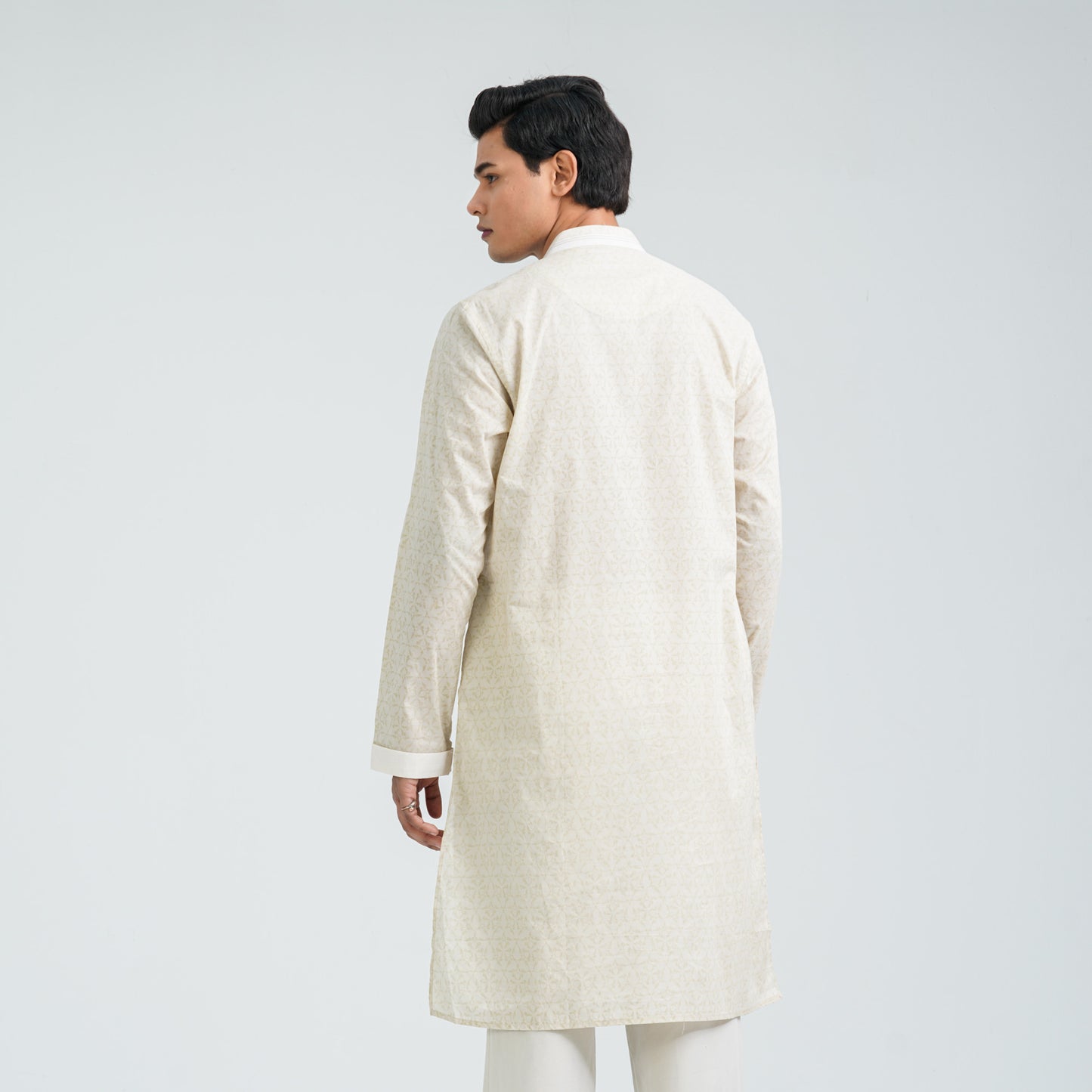 Men’s Off White Cotton Panjabi