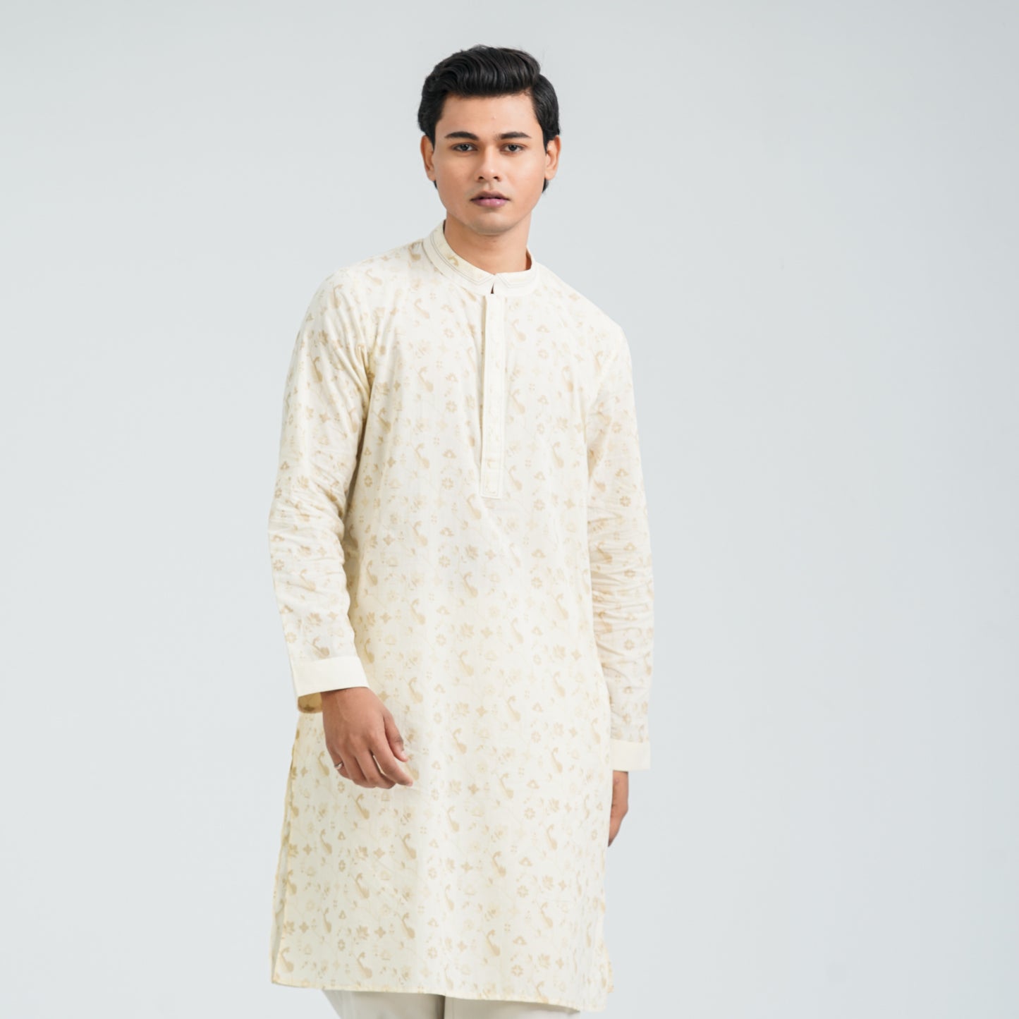 Men’s Cream Cotton Panjabi