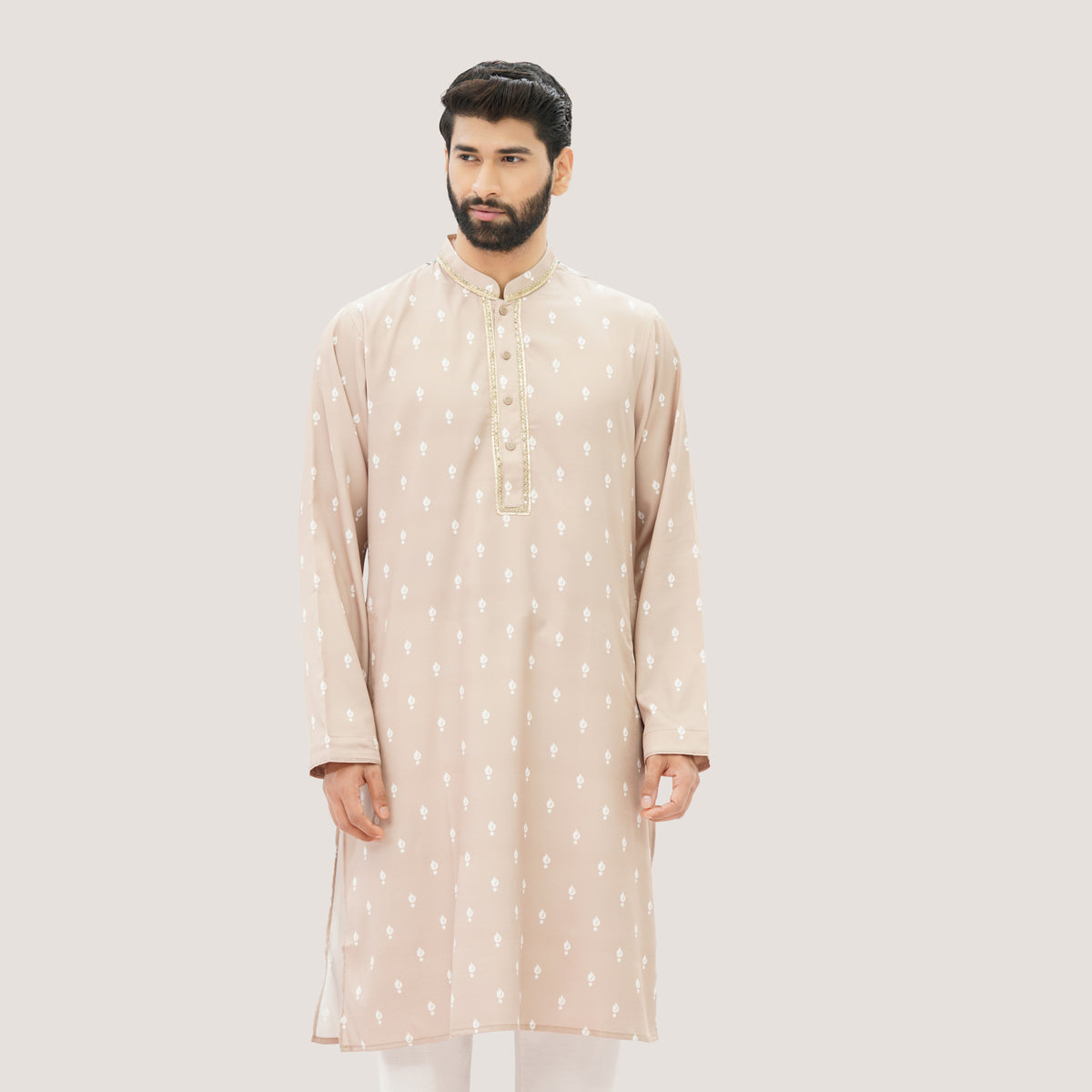 Men's Beige Panjabi