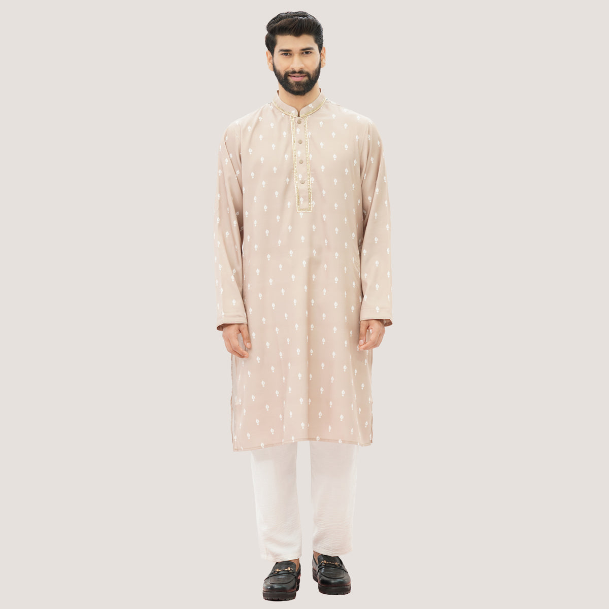 Men's Beige Panjabi