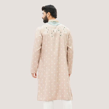 Men's Beige Panjabi