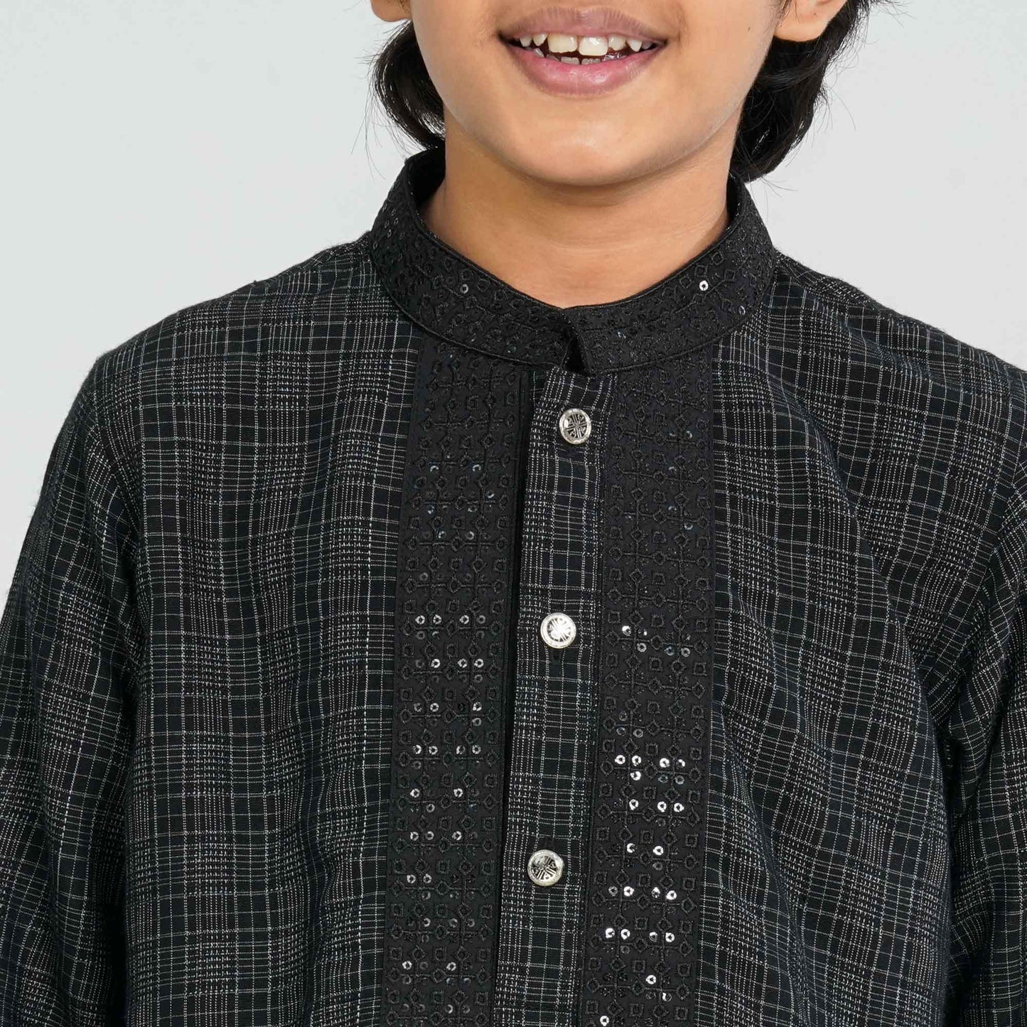 Boys’ Cotton Panjabi with Sequin Embroidery