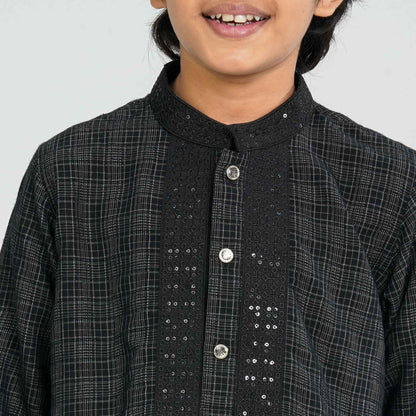 Boys’ Cotton Panjabi with Sequin Embroidery