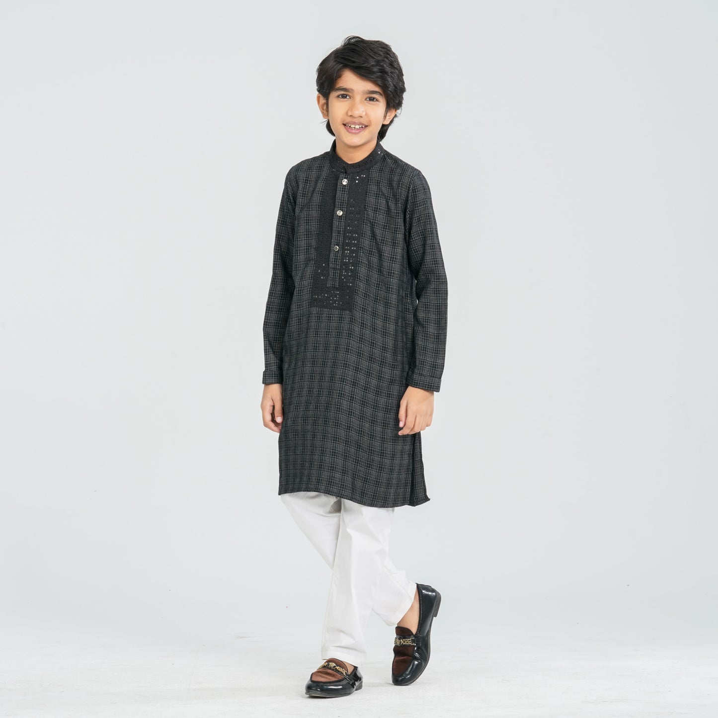Boys’ Cotton Panjabi with Sequin Embroidery