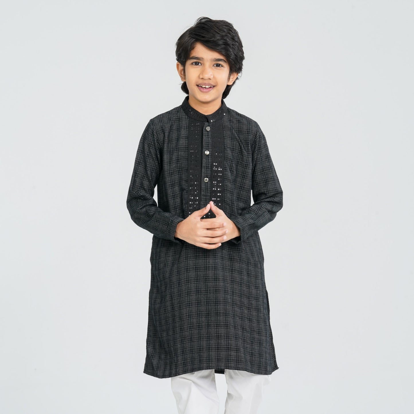 Boys’ Cotton Panjabi with Sequin Embroidery