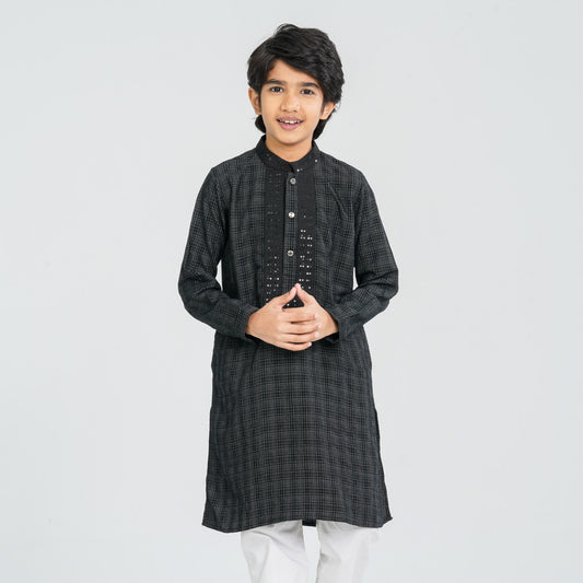 Boys’ Cotton Panjabi with Sequin Embroidery
