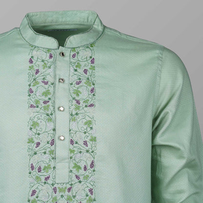 Mens Grape Green Panjabi